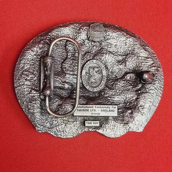 Vintage King of the Road Lone Trucker Red Artic Truck Driver Belt Buckle 1990